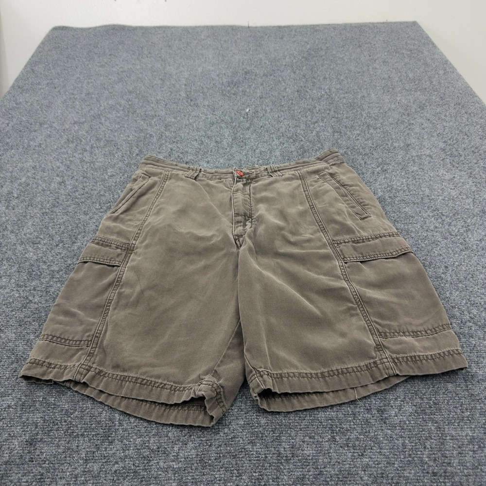 Tommy Bahama Cargo Shorts Men 34 Brown Tencel Cotton Relaxed Casual Island Style